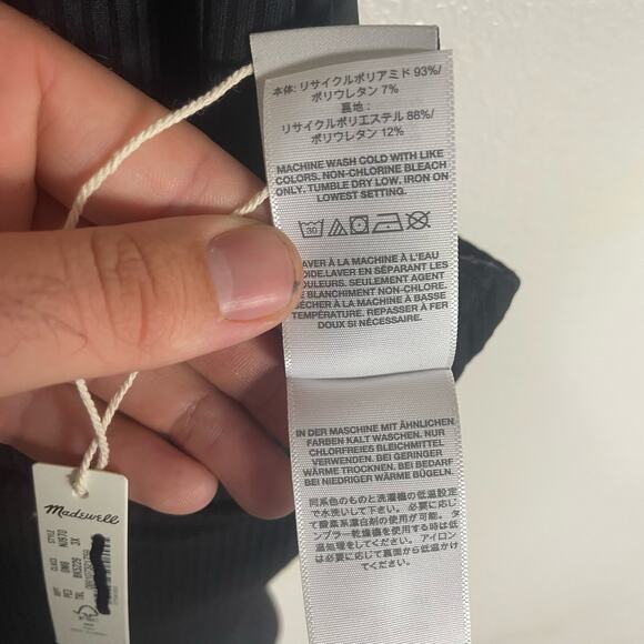 Madewell Ribbed Underwire Open Back One Piece Swimsuit US Women's 3X New - Picture 6 of 6